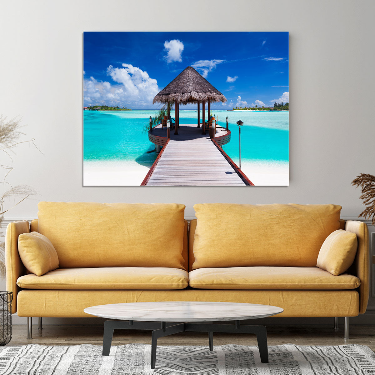 Jetty with amazing ocean Canvas Print or Poster - Canvas Art Rocks - 4