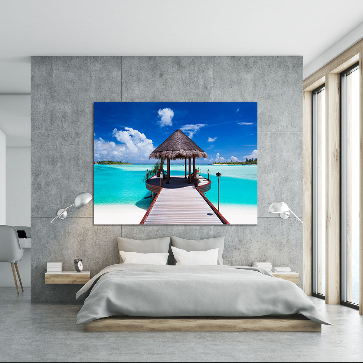 Jetty with amazing ocean Canvas Print or Poster - Canvas Art Rocks - 5
