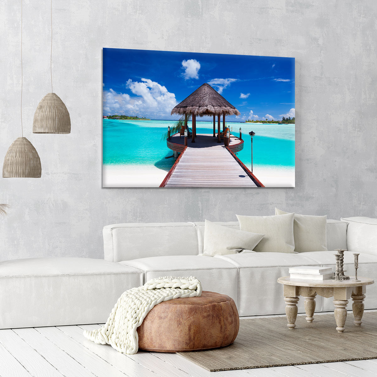 Jetty with amazing ocean Canvas Print or Poster - Canvas Art Rocks - 6