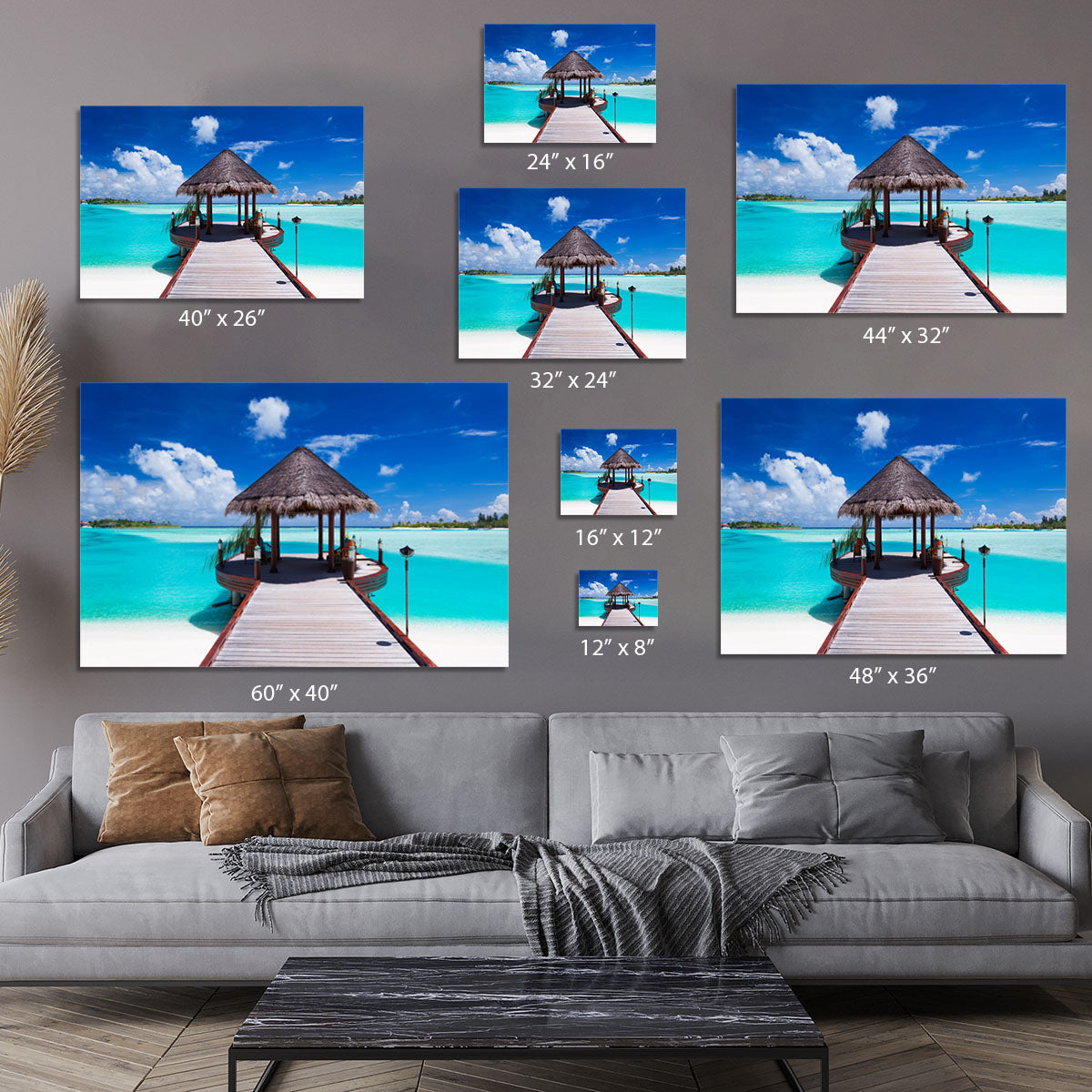 Jetty with amazing ocean Canvas Print or Poster - Canvas Art Rocks - 7