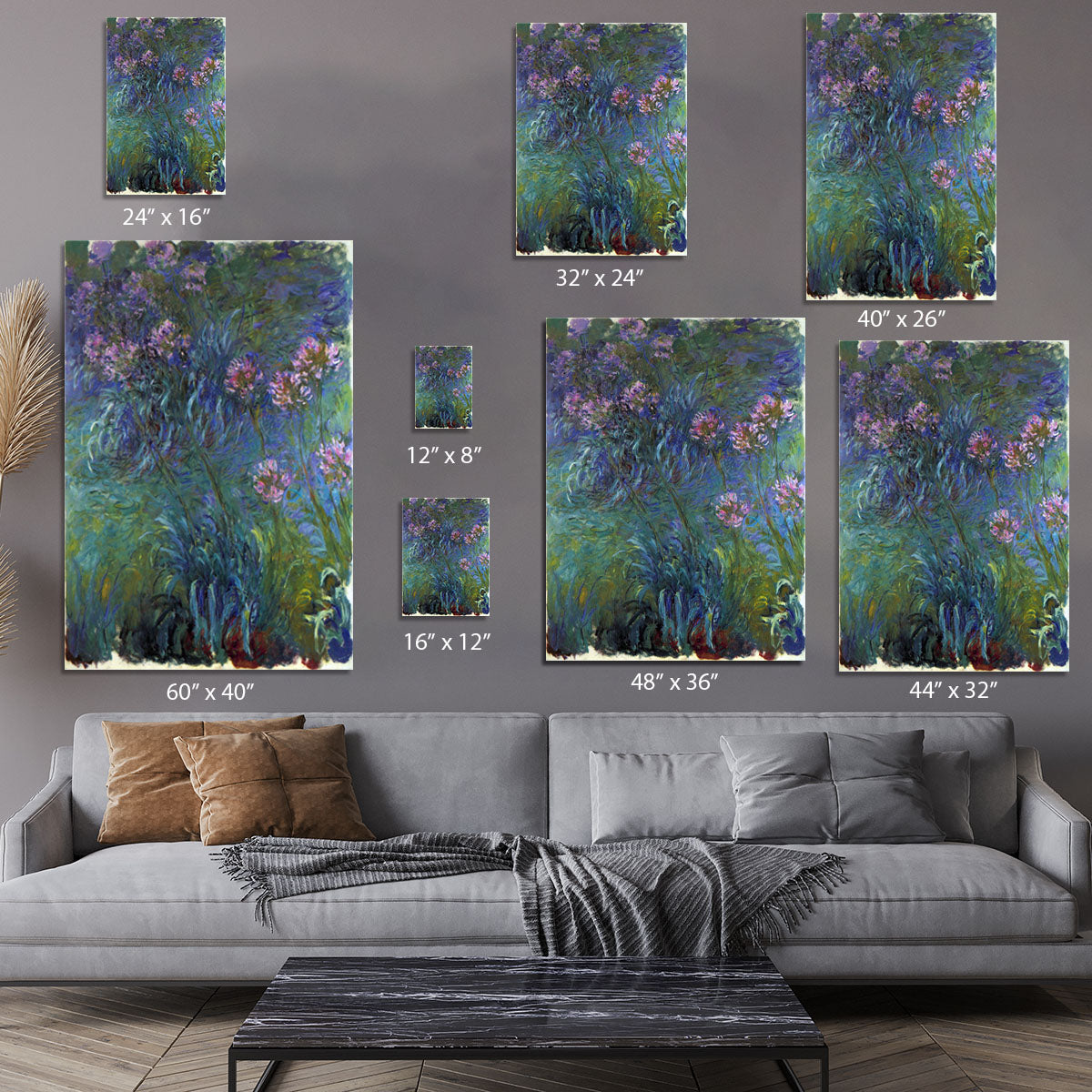 Jewelry lilies by Monet Canvas Print or Poster - Canvas Art Rocks - 7