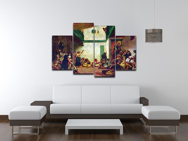 Jewish wedding after Delacroix by Renoir 4 Split Panel Canvas - Canvas Art Rocks - 3