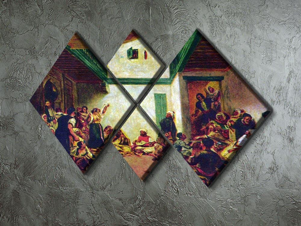 Jewish wedding after Delacroix by Renoir 4 Square Multi Panel Canvas - Canvas Art Rocks - 2