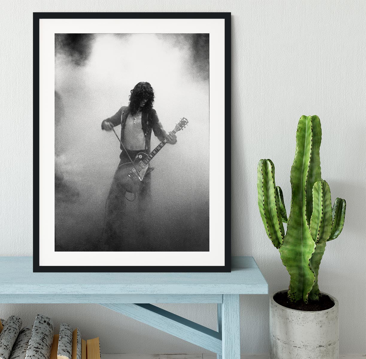 Jimmy Page on stage Framed Print - Canvas Art Rocks - 1