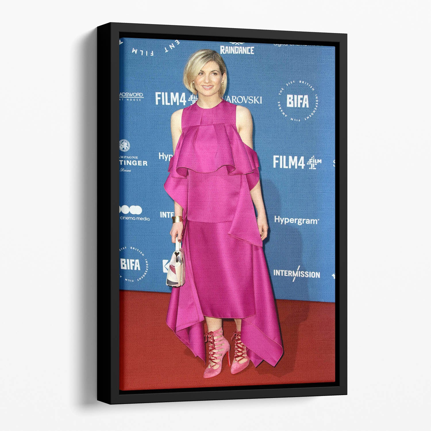 Jodie Whittaker Floating Framed Canvas