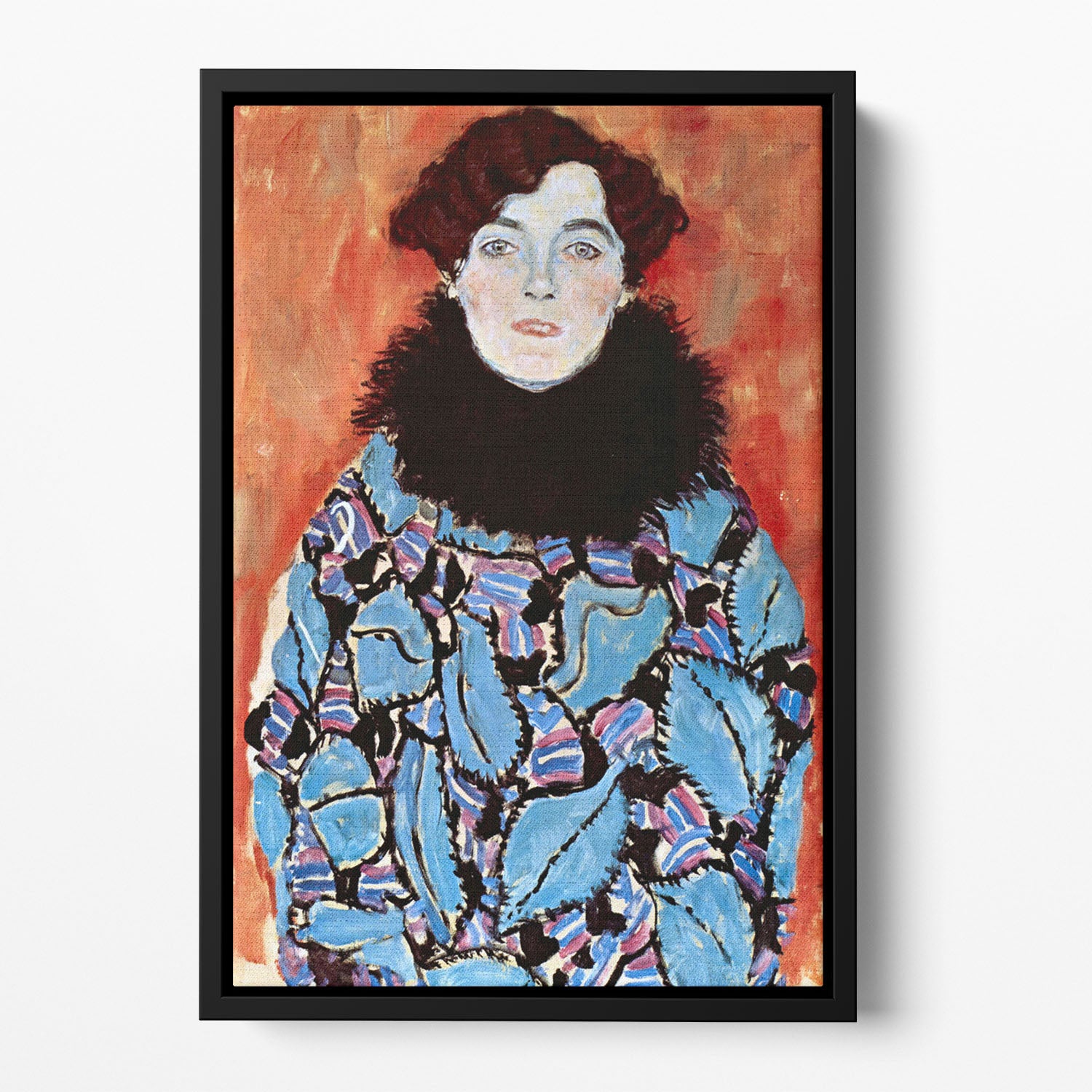 Johanna Staude by Klimt Floating Framed Canvas
