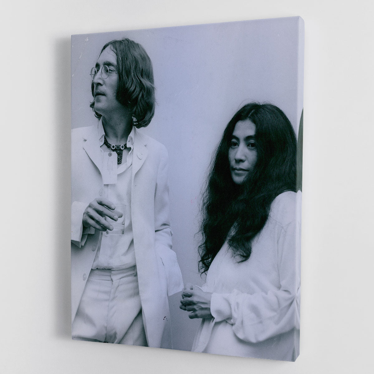 John Lennon and Yoko Ono at an exhibition Canvas Print or Poster - Canvas Art Rocks - 1