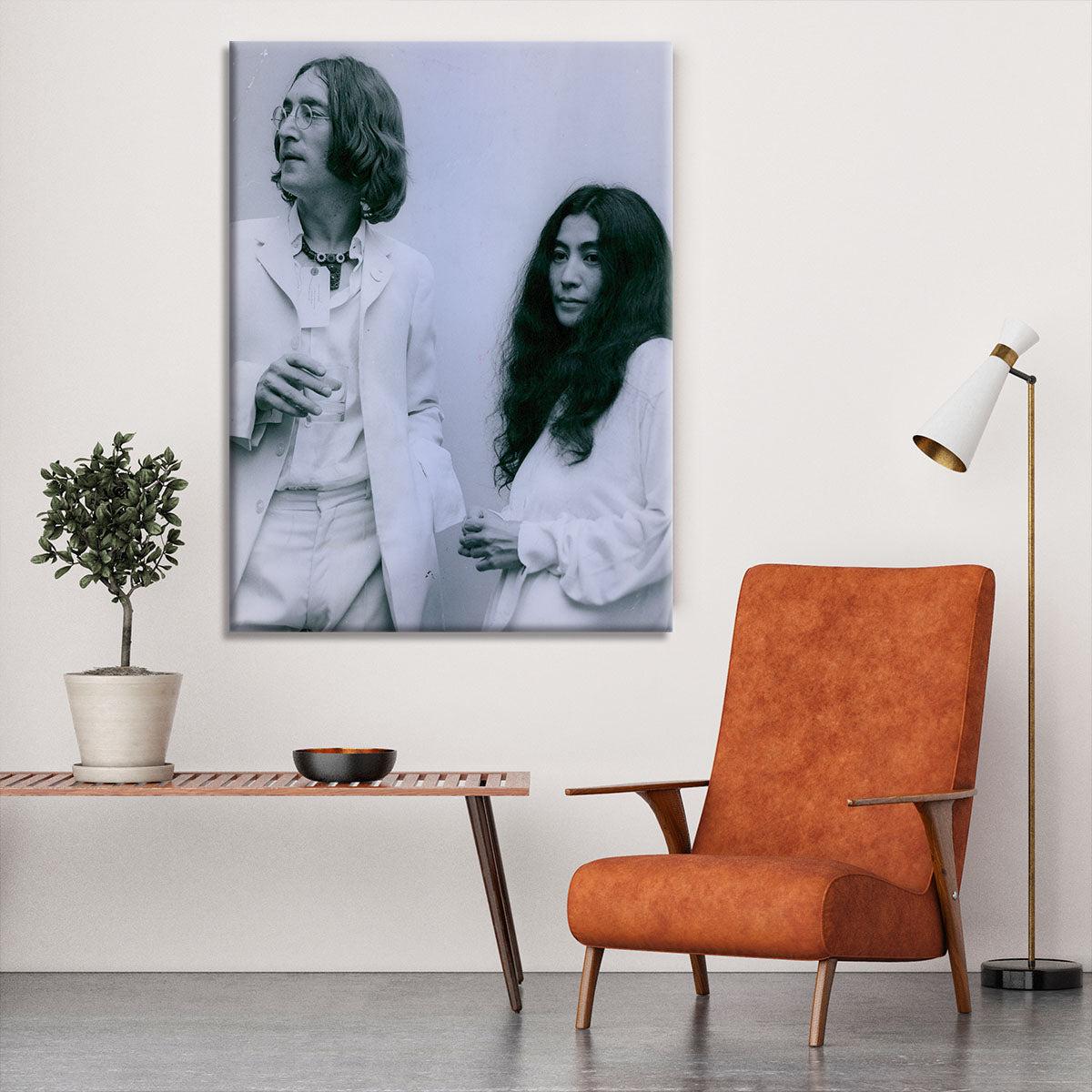 John Lennon and Yoko Ono at an exhibition Canvas Print or Poster - Canvas Art Rocks - 6