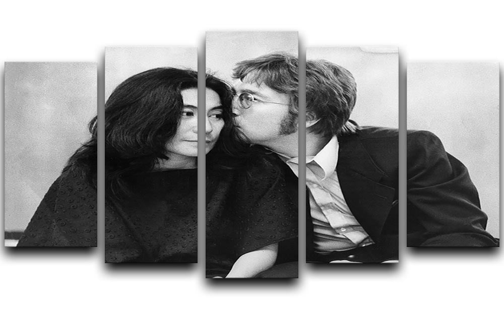 John and Yoko 5 Split Panel Canvas - Canvas Art Rocks - 1