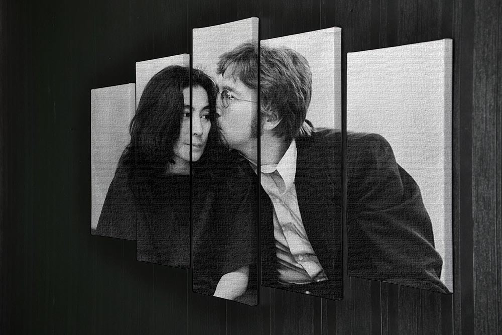 John and Yoko 5 Split Panel Canvas - Canvas Art Rocks - 2