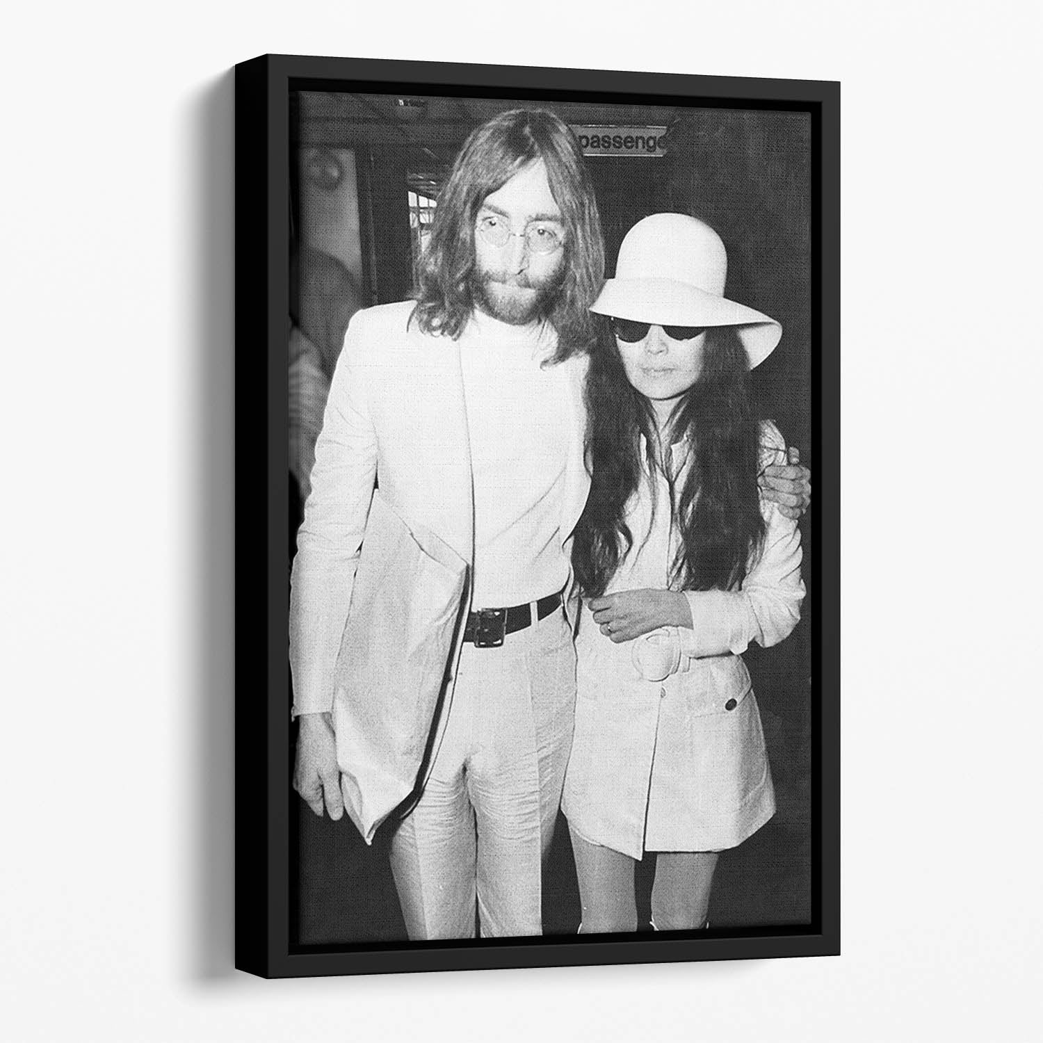 John and Yoko Floating Framed Canvas