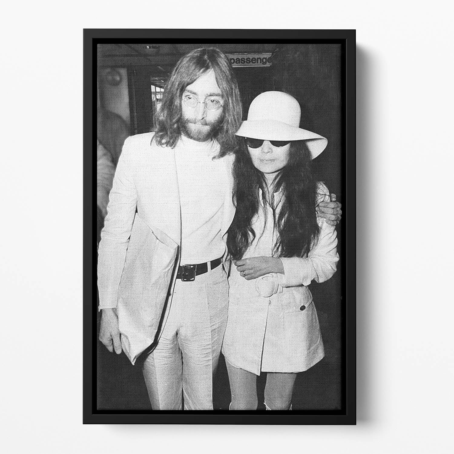 John and Yoko Floating Framed Canvas