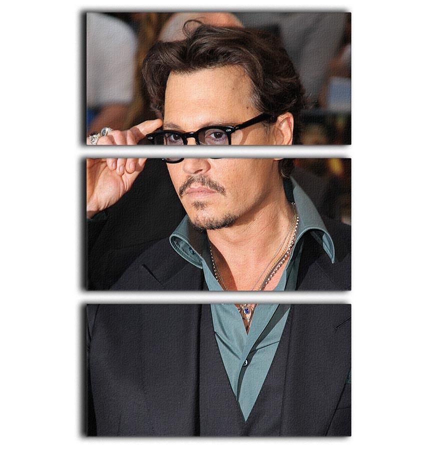 Johnny Depp 3 Split Panel Canvas Print - Canvas Art Rocks - 1