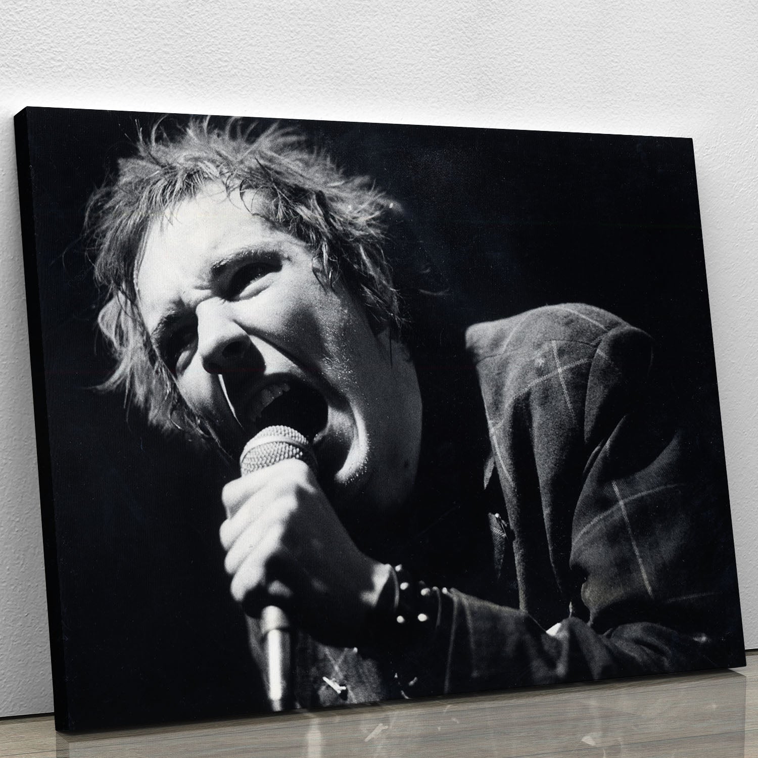 Johnny Rotten sings Canvas Print or Poster - Canvas Art Rocks - 1