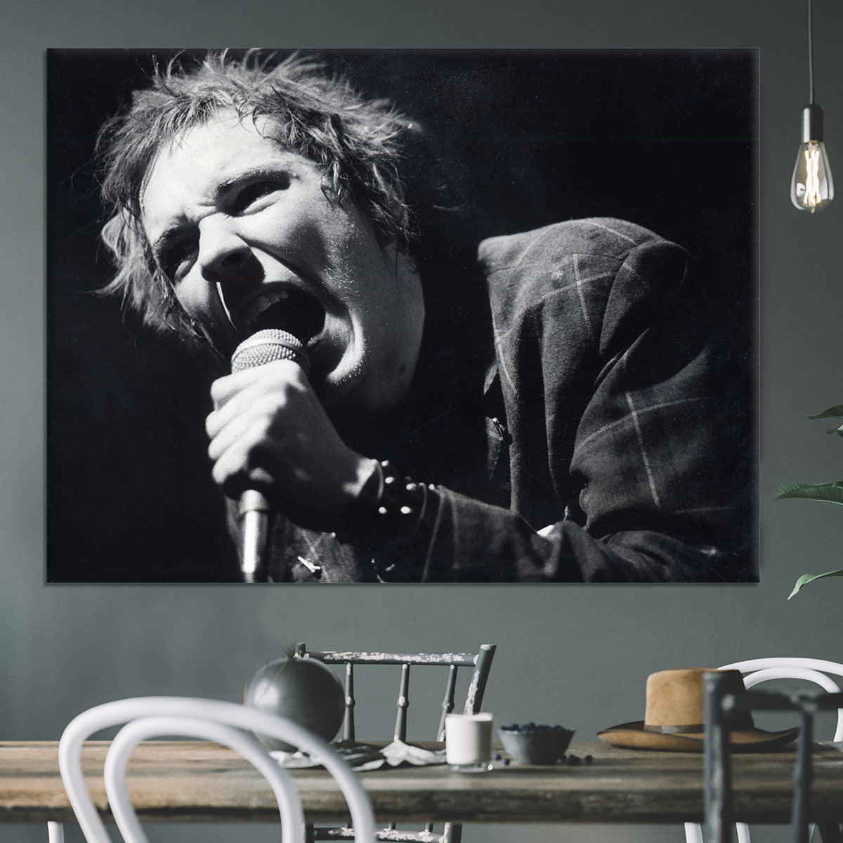 Johnny Rotten sings Canvas Print or Poster - Canvas Art Rocks - 3