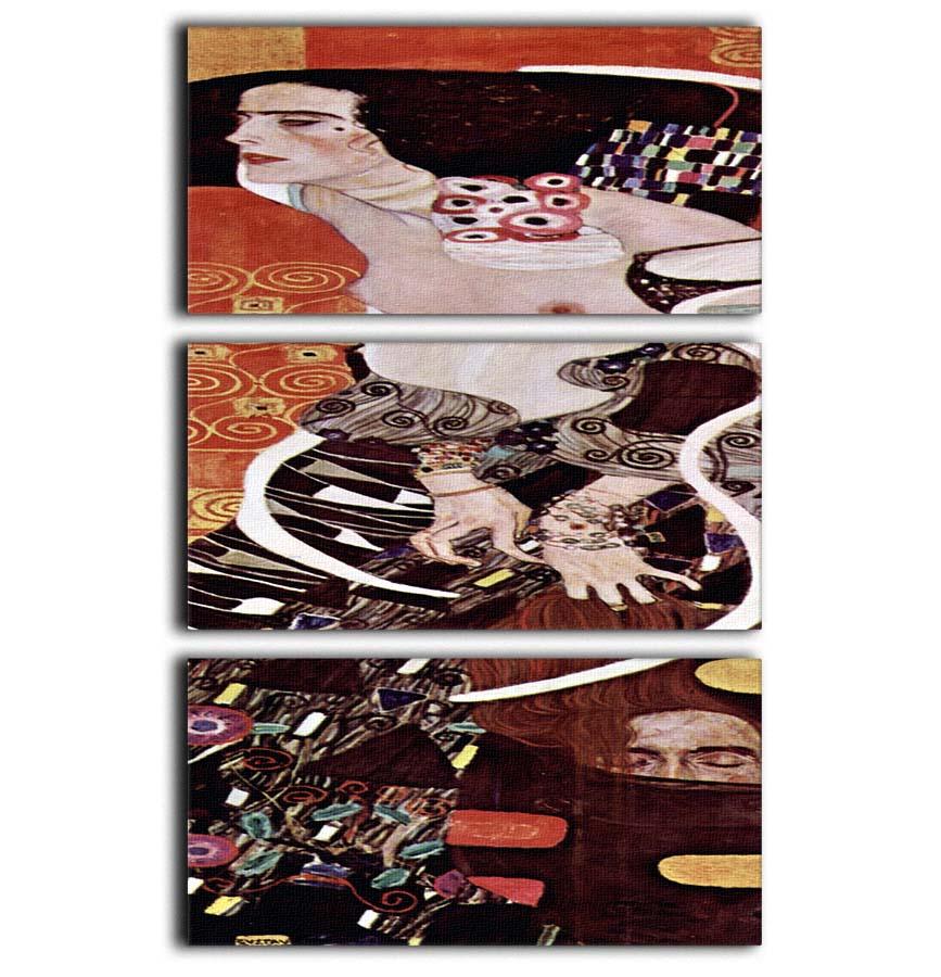 Judith II by Klimt 3 Split Panel Canvas Print - Canvas Art Rocks - 1