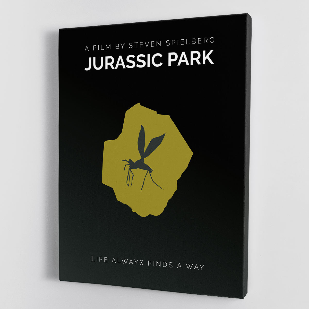 Jurassic Park Life Always Finds A Way Minimal Movie Canvas Print or Poster - Canvas Art Rocks - 1