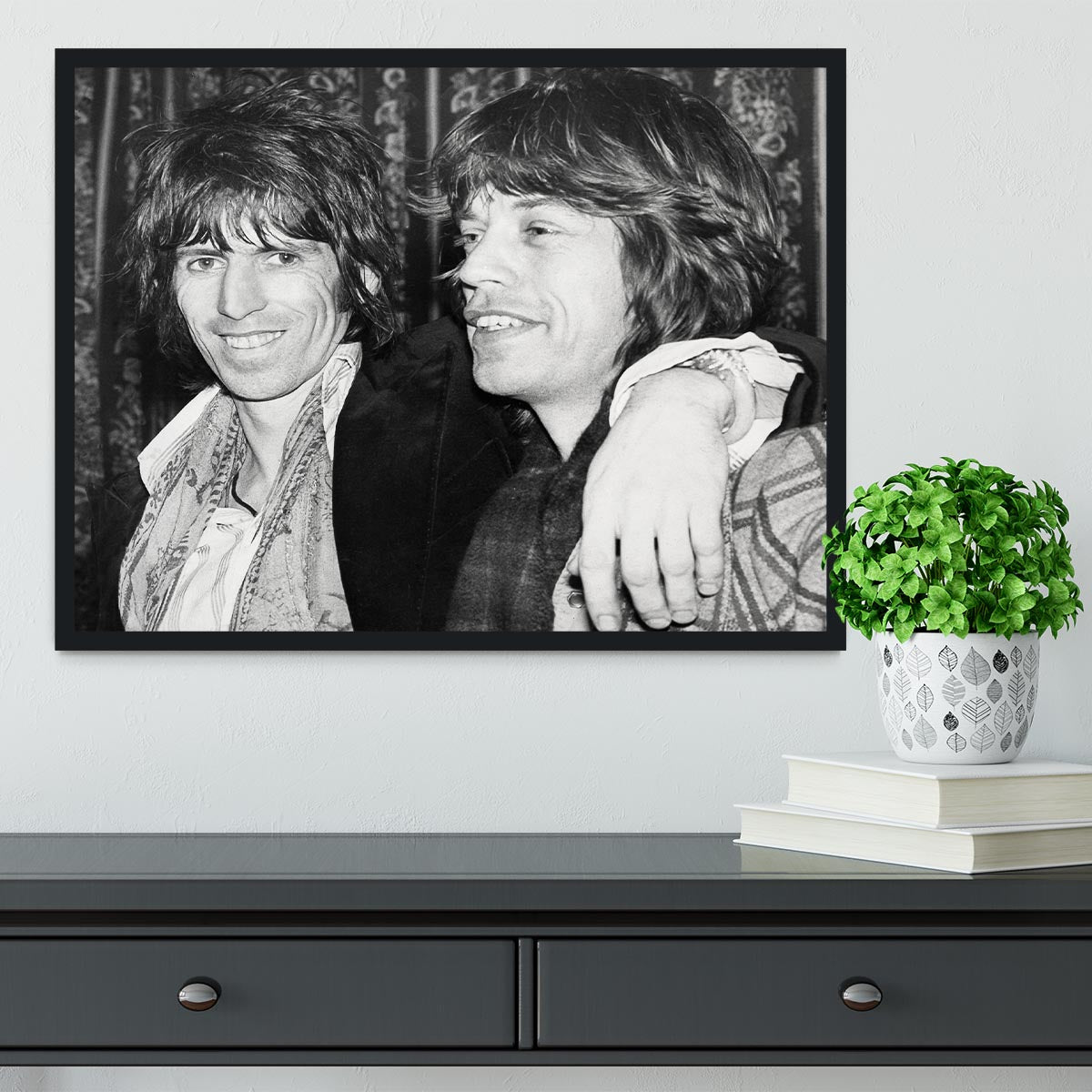 Keith Richards and Mick Jagger celebrate Framed Print - Canvas Art Rocks - 2