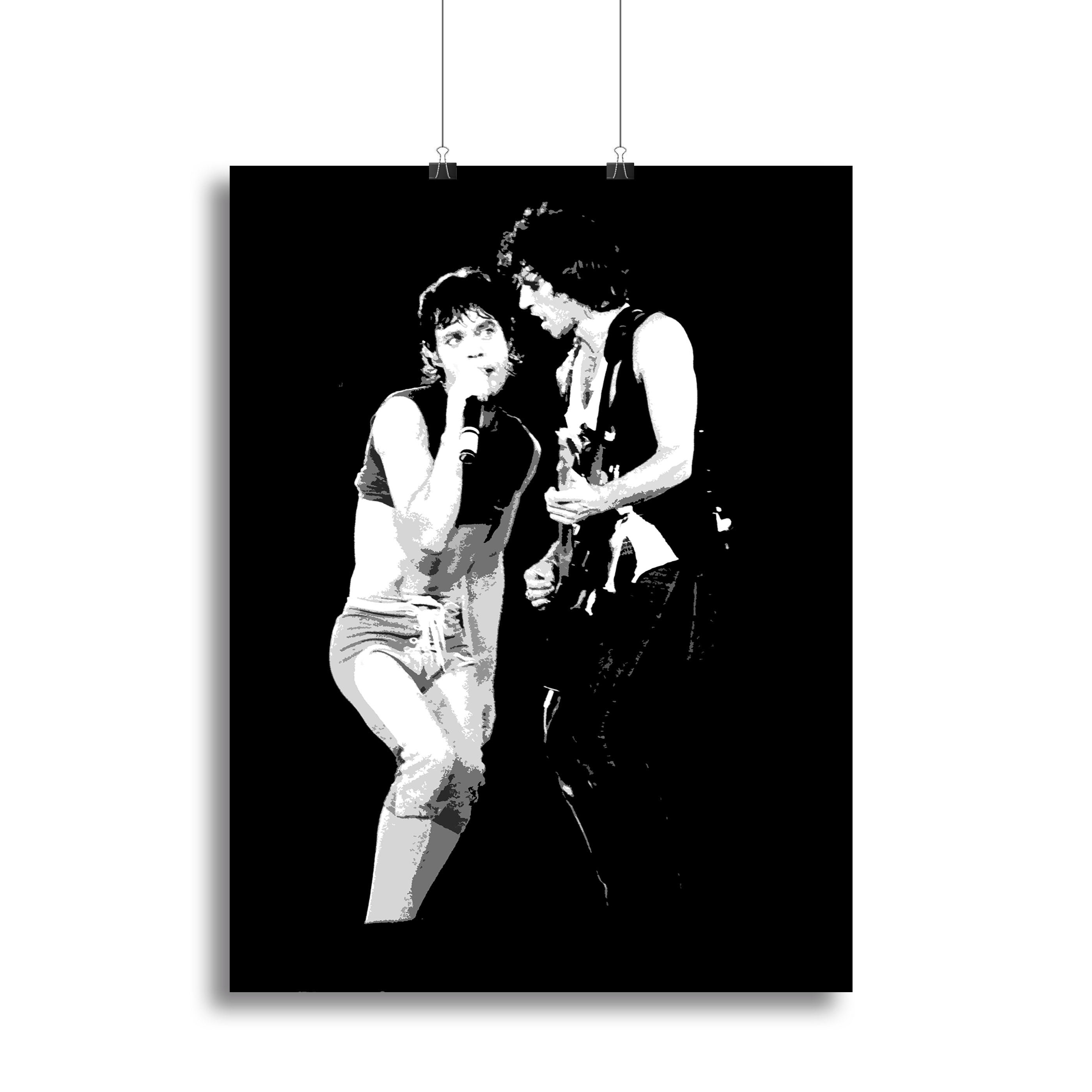 Keith Richards and Mick Jagger groove Canvas Print or Poster - Canvas Art Rocks - 2