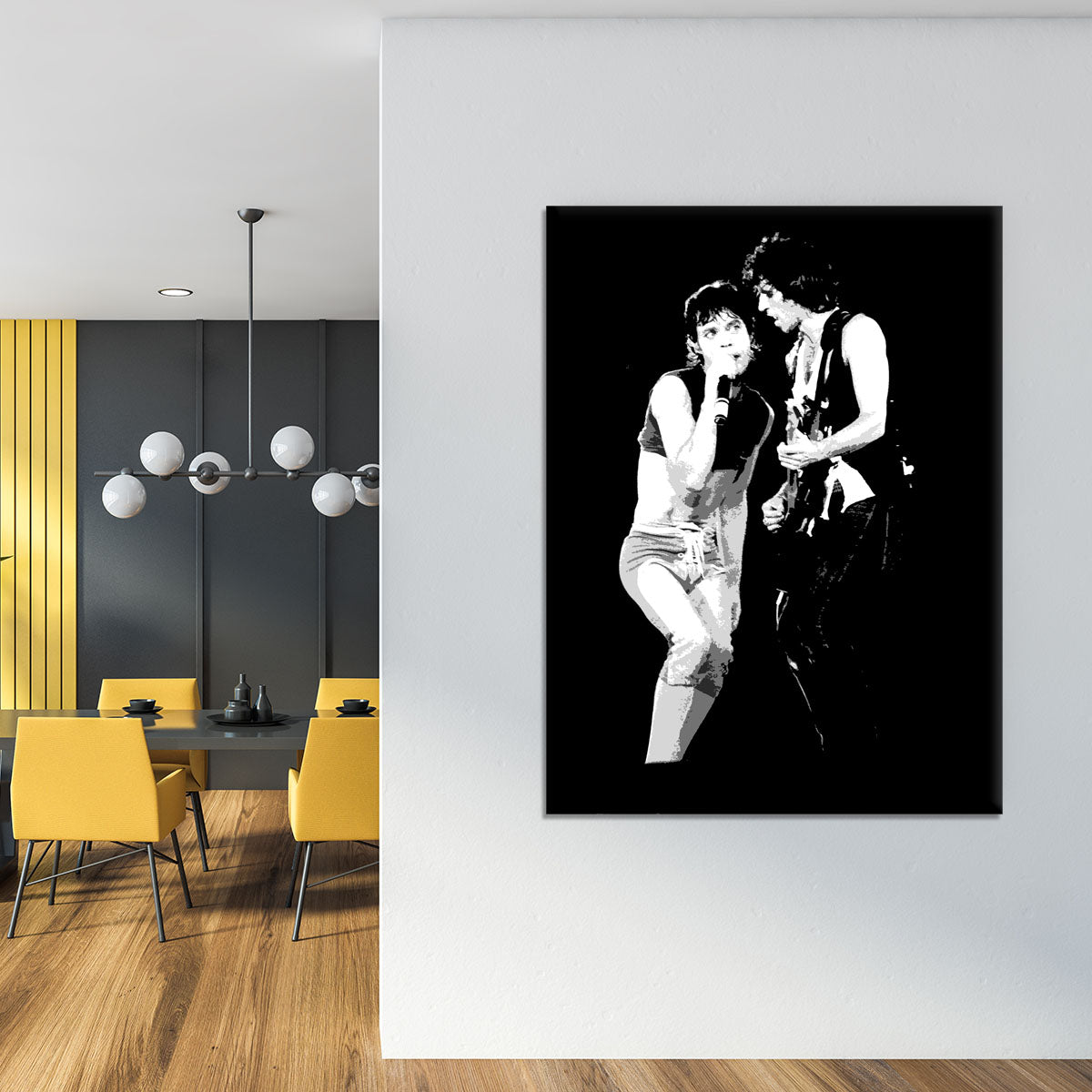 Keith Richards and Mick Jagger groove Canvas Print or Poster - Canvas Art Rocks - 4