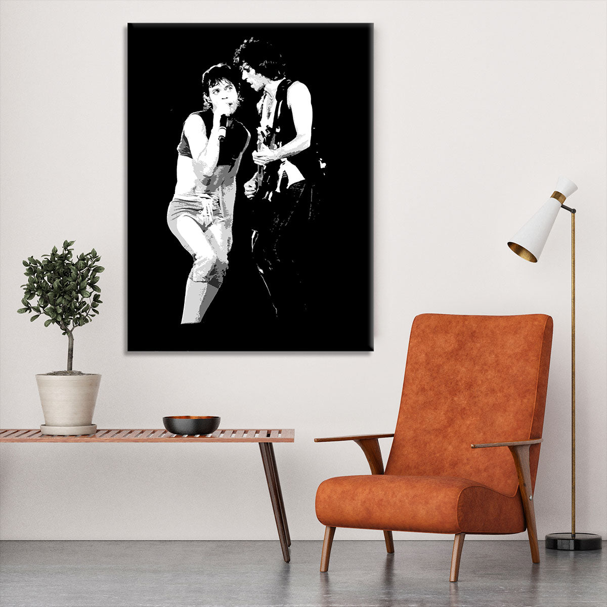 Keith Richards and Mick Jagger groove Canvas Print or Poster - Canvas Art Rocks - 6