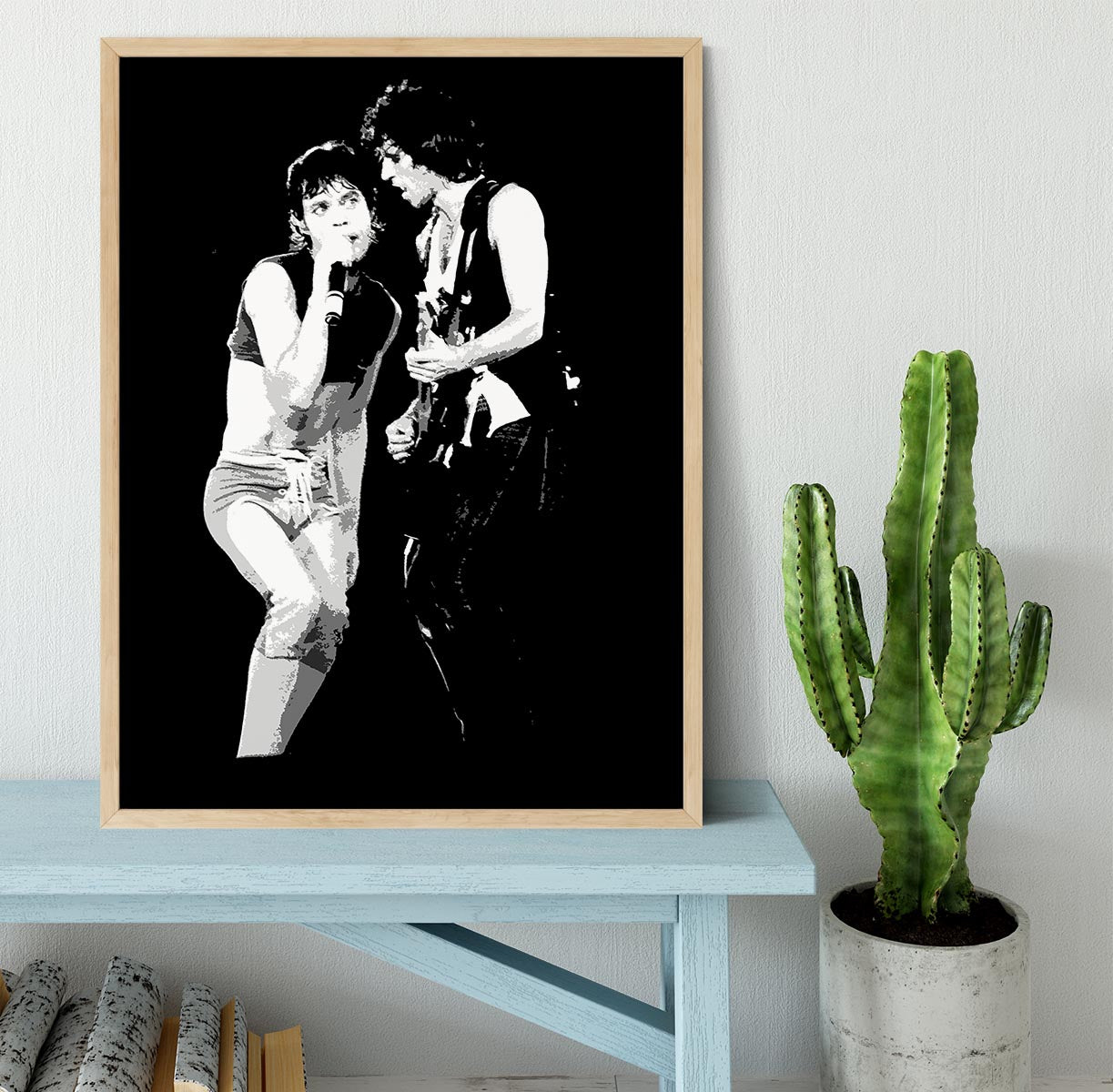 Keith Richards and Mick Jagger groove Framed Print - Canvas Art Rocks - 4