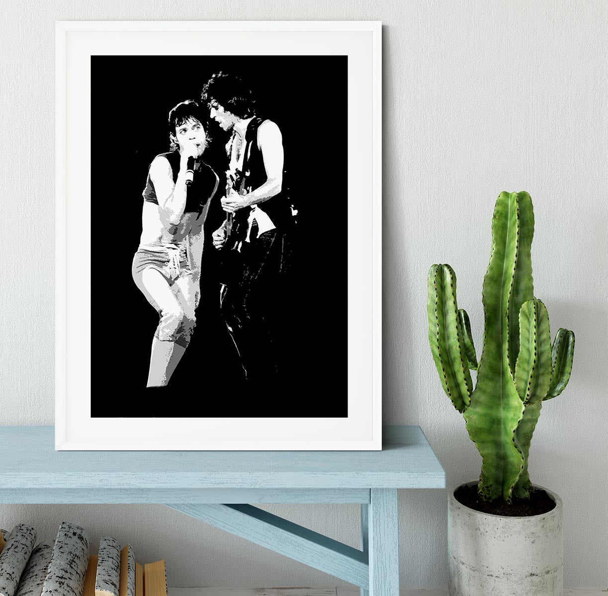 Keith Richards and Mick Jagger groove Framed Print - Canvas Art Rocks - 5