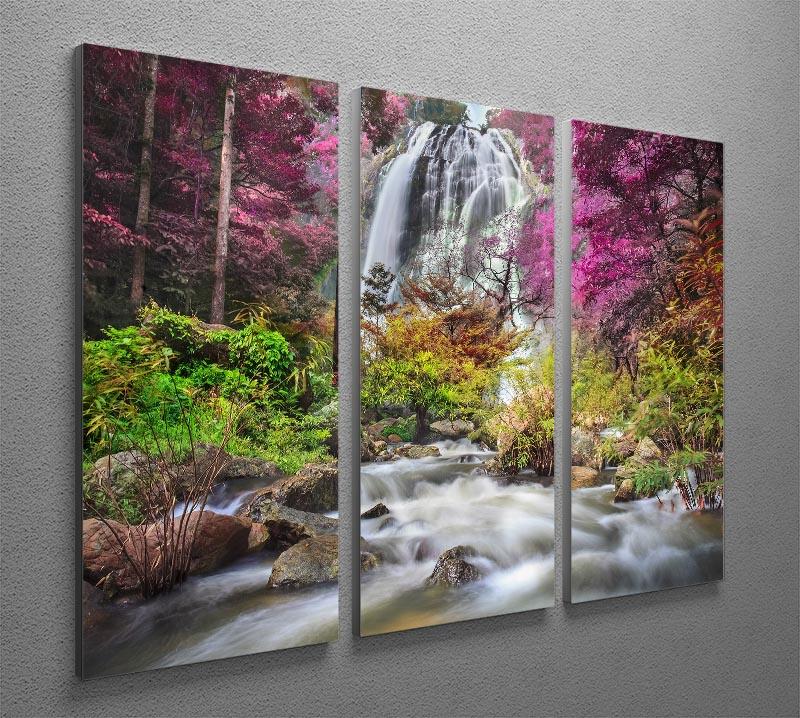 Klonglan Waterfall 3 Split Panel Canvas Print - Canvas Art Rocks - 2