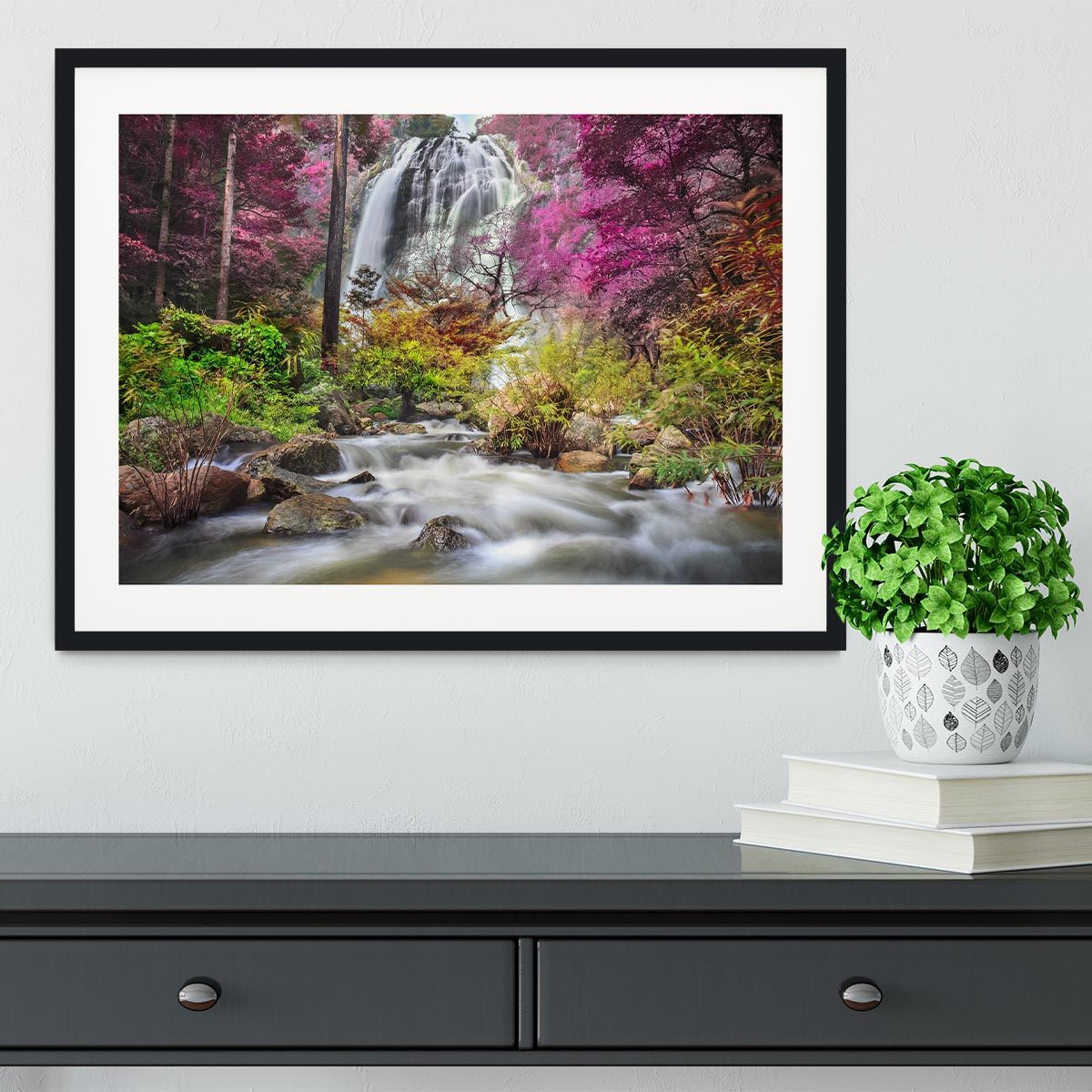 Klonglan Waterfall Framed Print - Canvas Art Rocks - 1