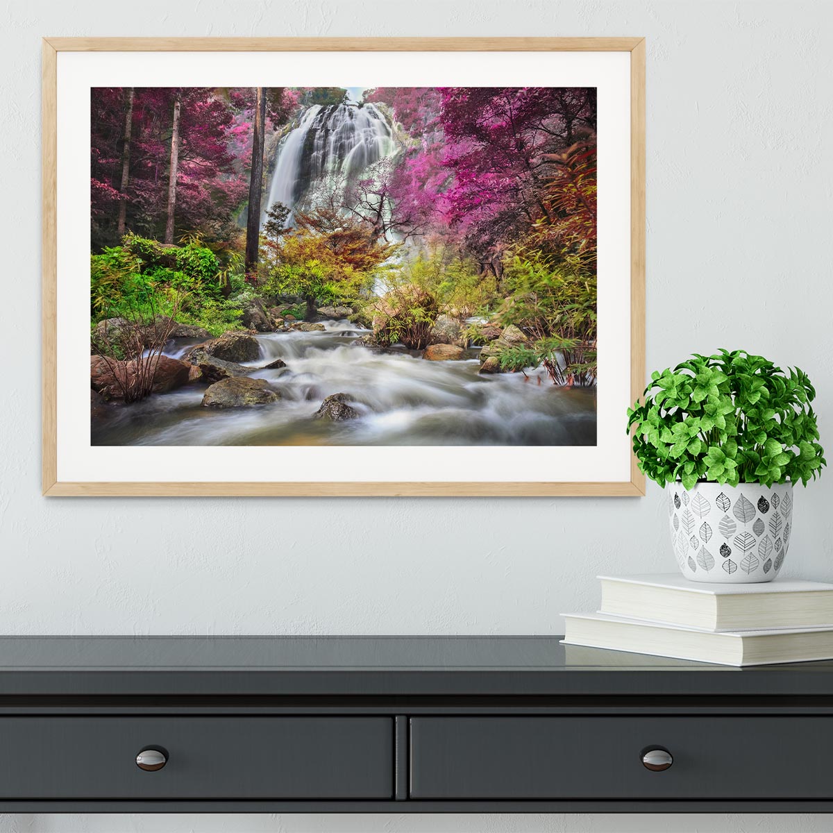 Klonglan Waterfall Framed Print - Canvas Art Rocks - 3