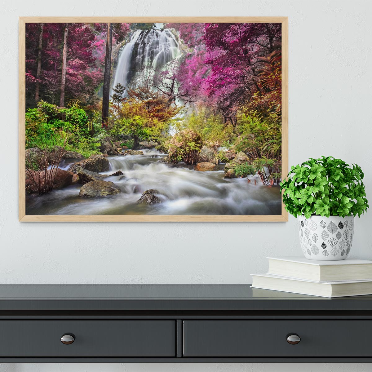 Klonglan Waterfall Framed Print - Canvas Art Rocks - 4