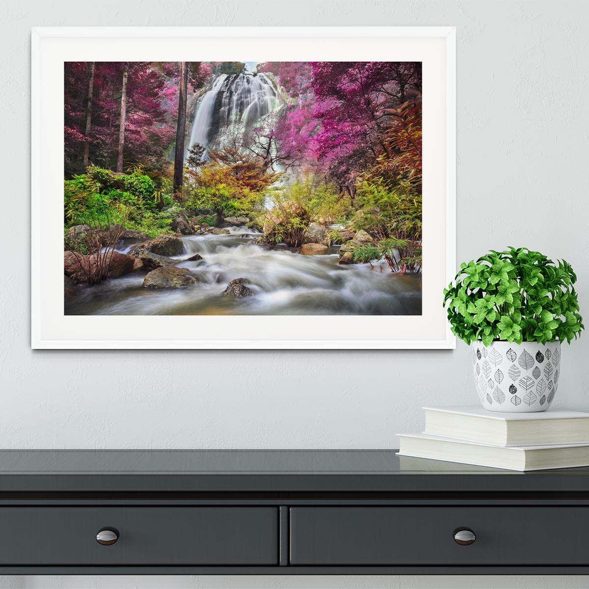 Klonglan Waterfall Framed Print - Canvas Art Rocks - 5
