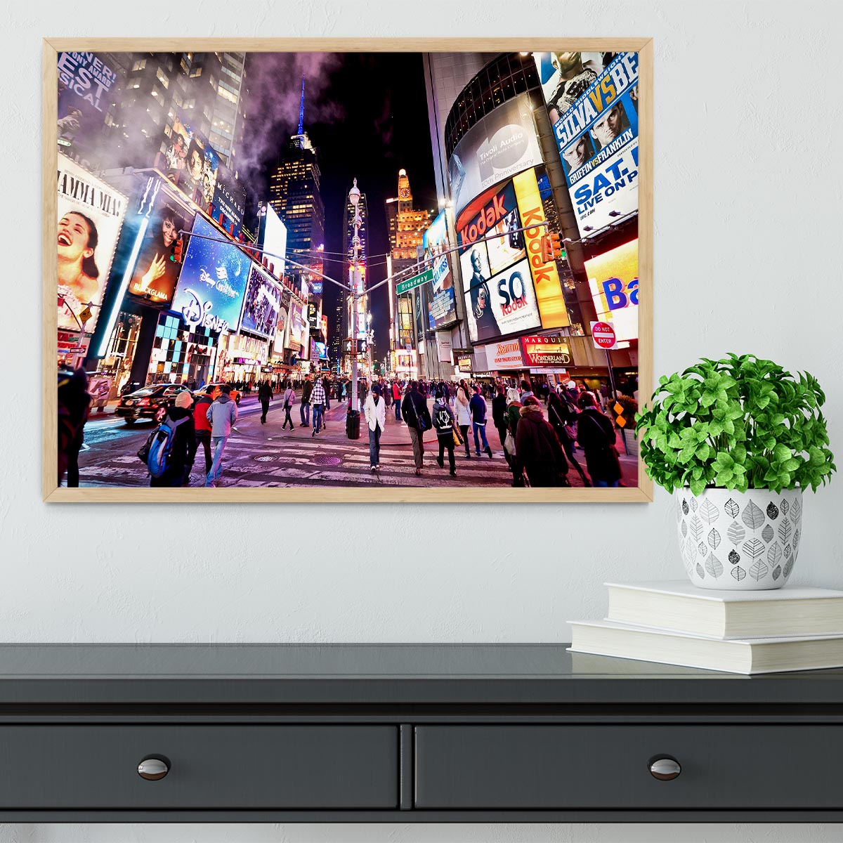 LED signs Broadway Theaters Framed Print - Canvas Art Rocks - 4