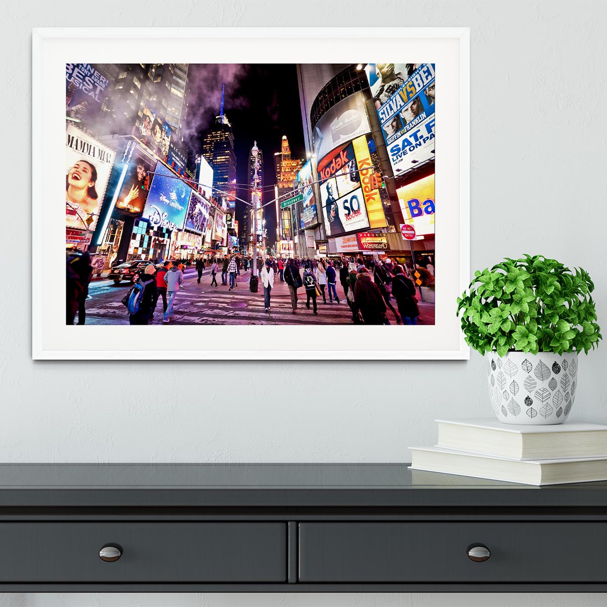 LED signs Broadway Theaters Framed Print - Canvas Art Rocks - 5
