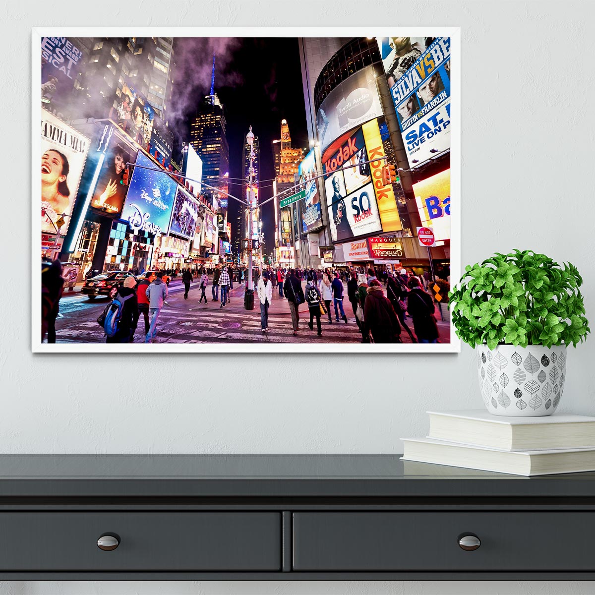 LED signs Broadway Theaters Framed Print - Canvas Art Rocks -6