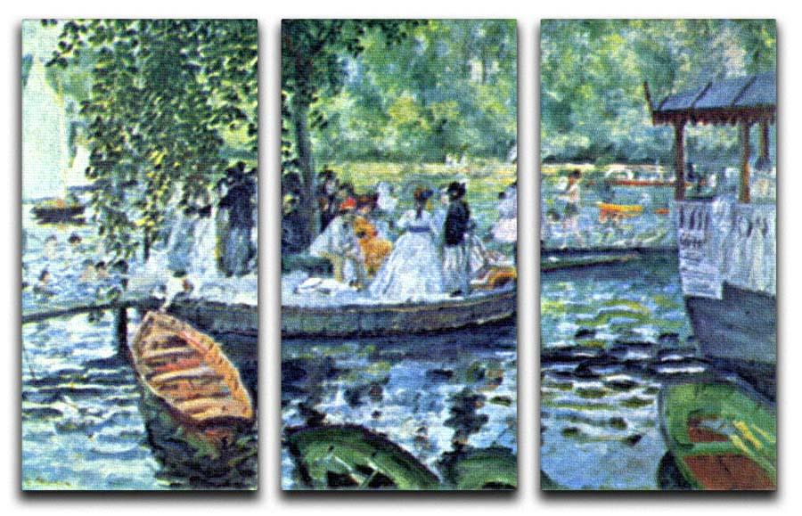 La Grenouillere1 by Renoir 3 Split Panel Canvas Print - Canvas Art Rocks - 1