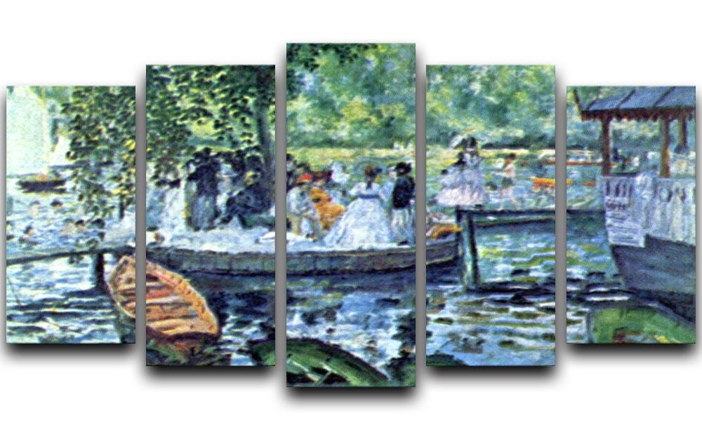 La Grenouillere1 by Renoir 5 Split Panel Canvas  - Canvas Art Rocks - 1