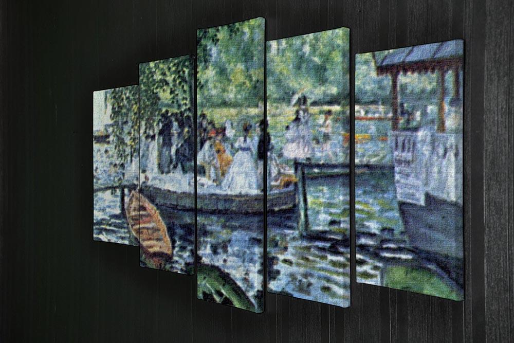 La Grenouillere1 by Renoir 5 Split Panel Canvas - Canvas Art Rocks - 2