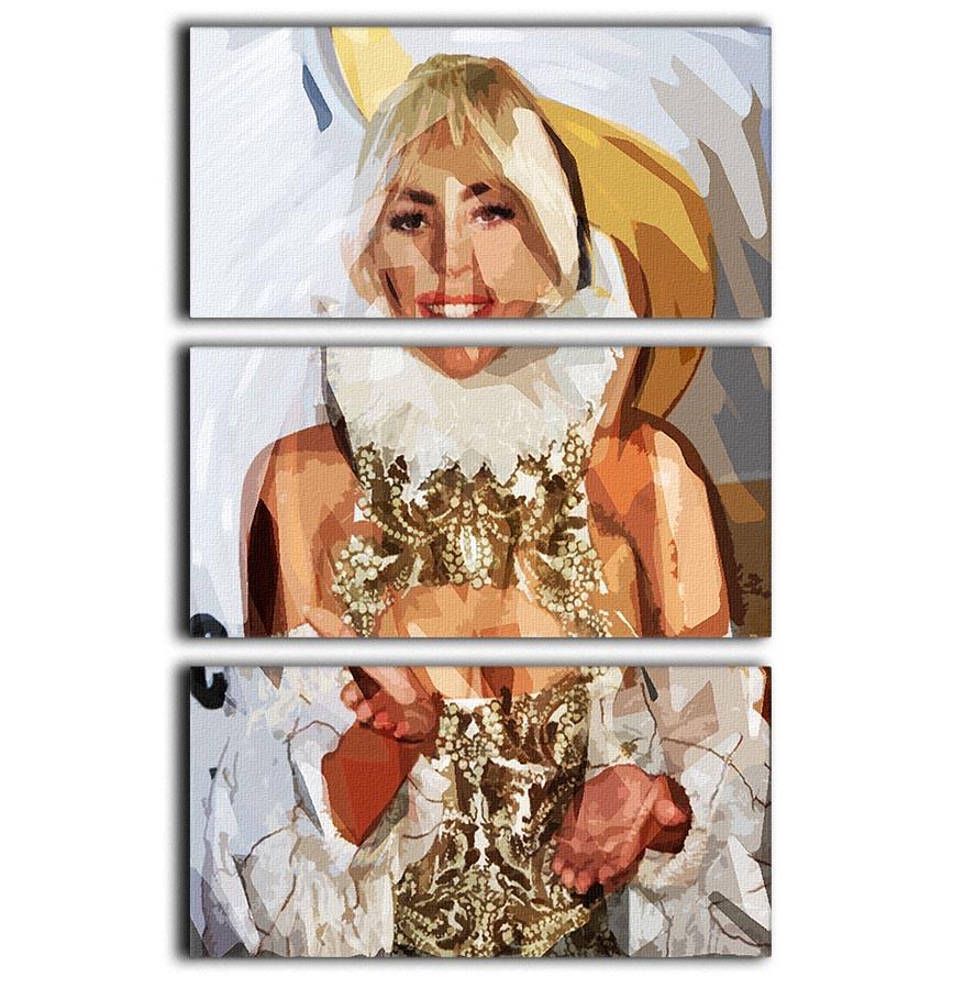 Lady Gaga Pop Art 3 Split Panel Canvas Print - Canvas Art Rocks - 1