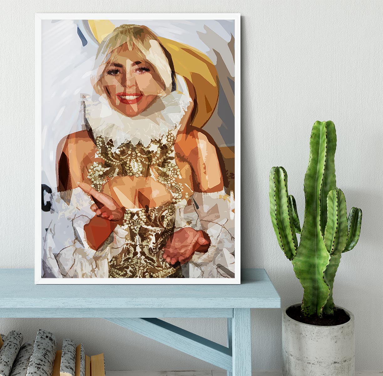 Lady Gaga Pop Art Framed Print - Canvas Art Rocks -6