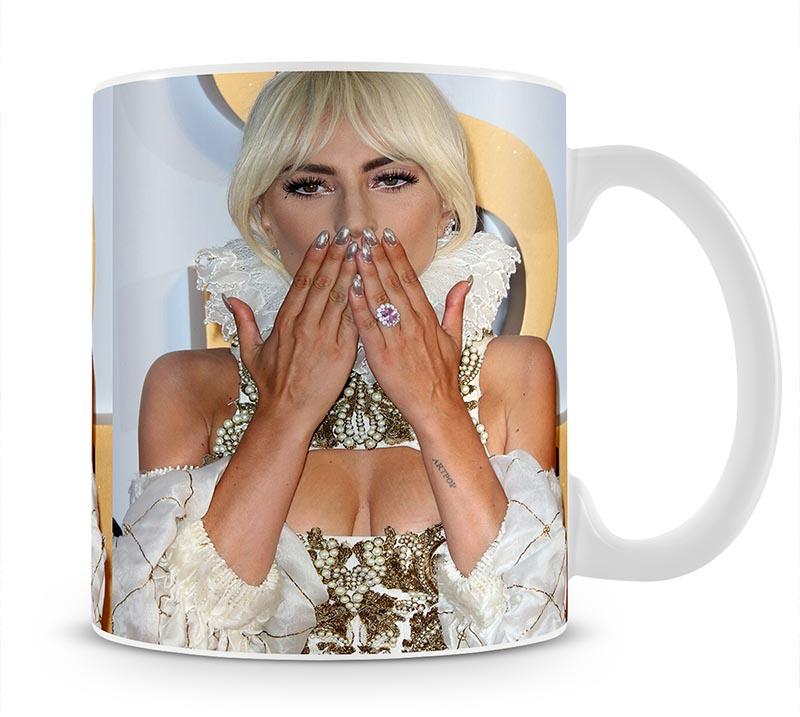 Lady Gaga blows a kiss Mug - Canvas Art Rocks - 1
