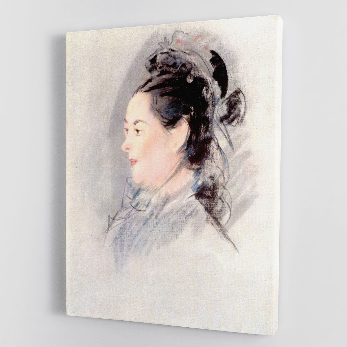 Lady with Hair Up by manet Canvas Print or Poster - Canvas Art Rocks - 1