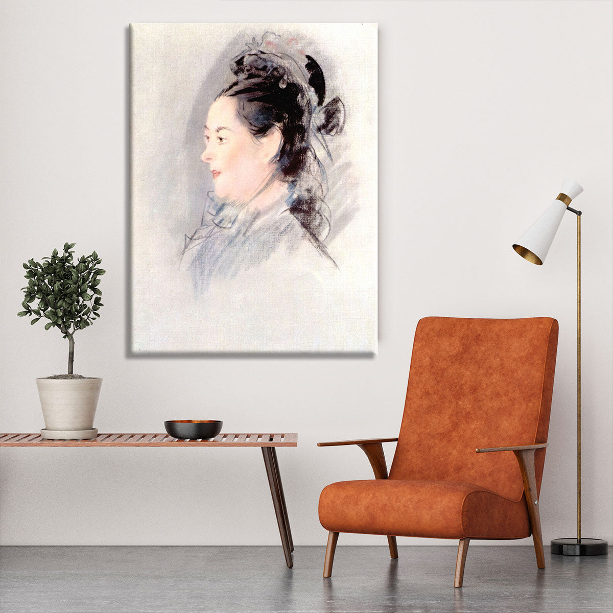 Lady with Hair Up by manet Canvas Print or Poster - Canvas Art Rocks - 6