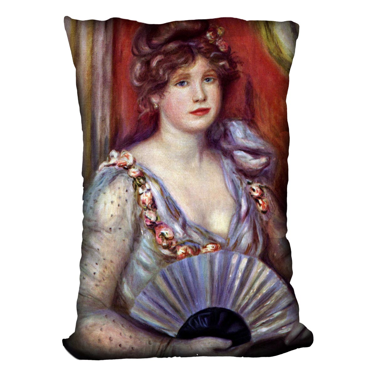 Lady with fan by Renoir Cushion