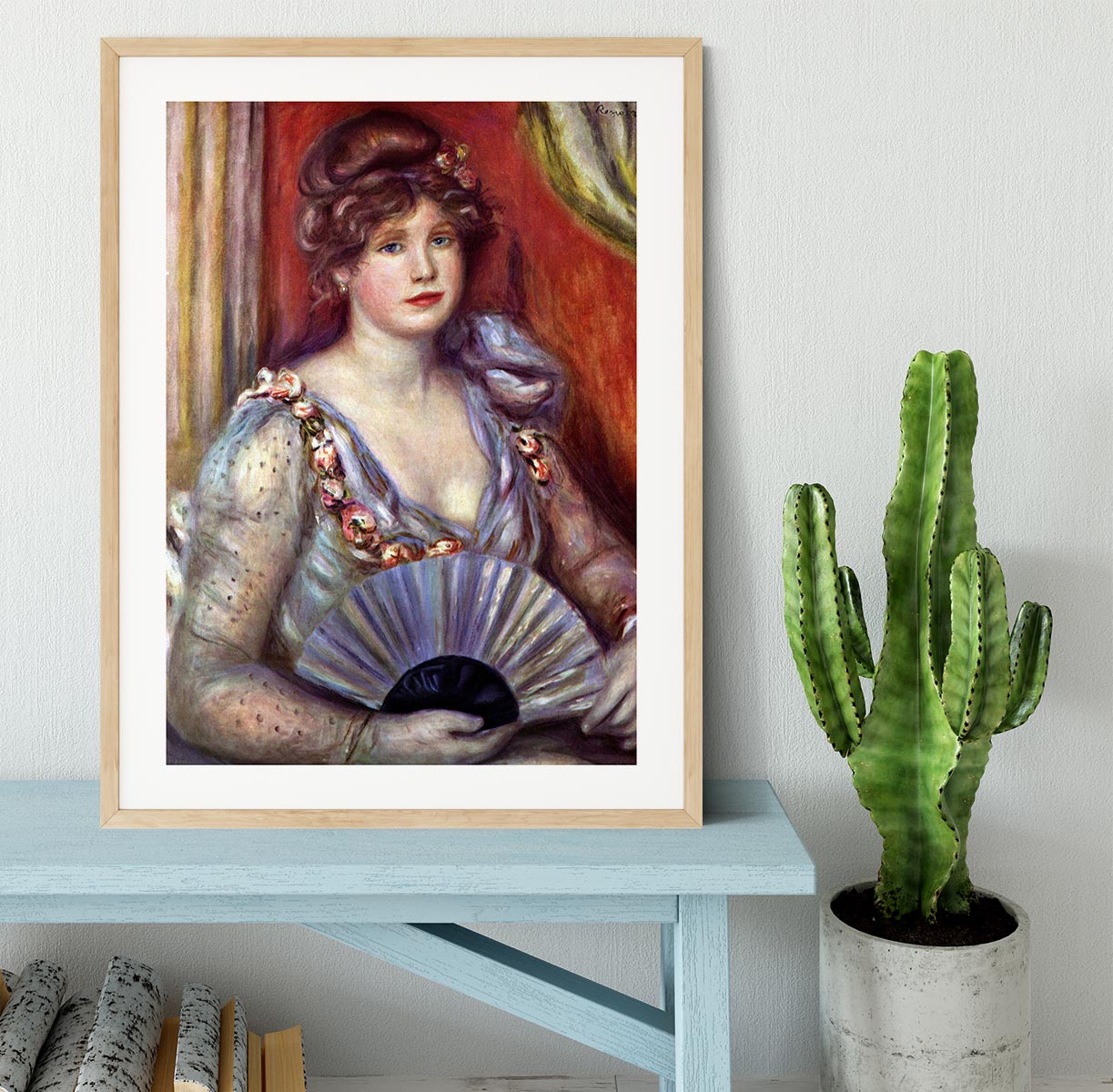 Lady with fan by Renoir Framed Print - Canvas Art Rocks - 3