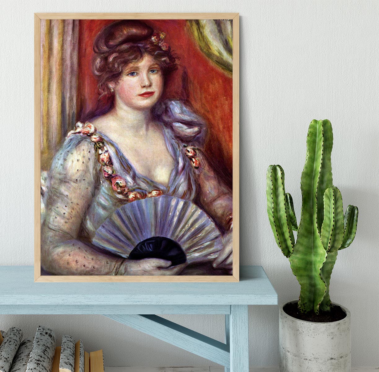 Lady with fan by Renoir Framed Print - Canvas Art Rocks - 4