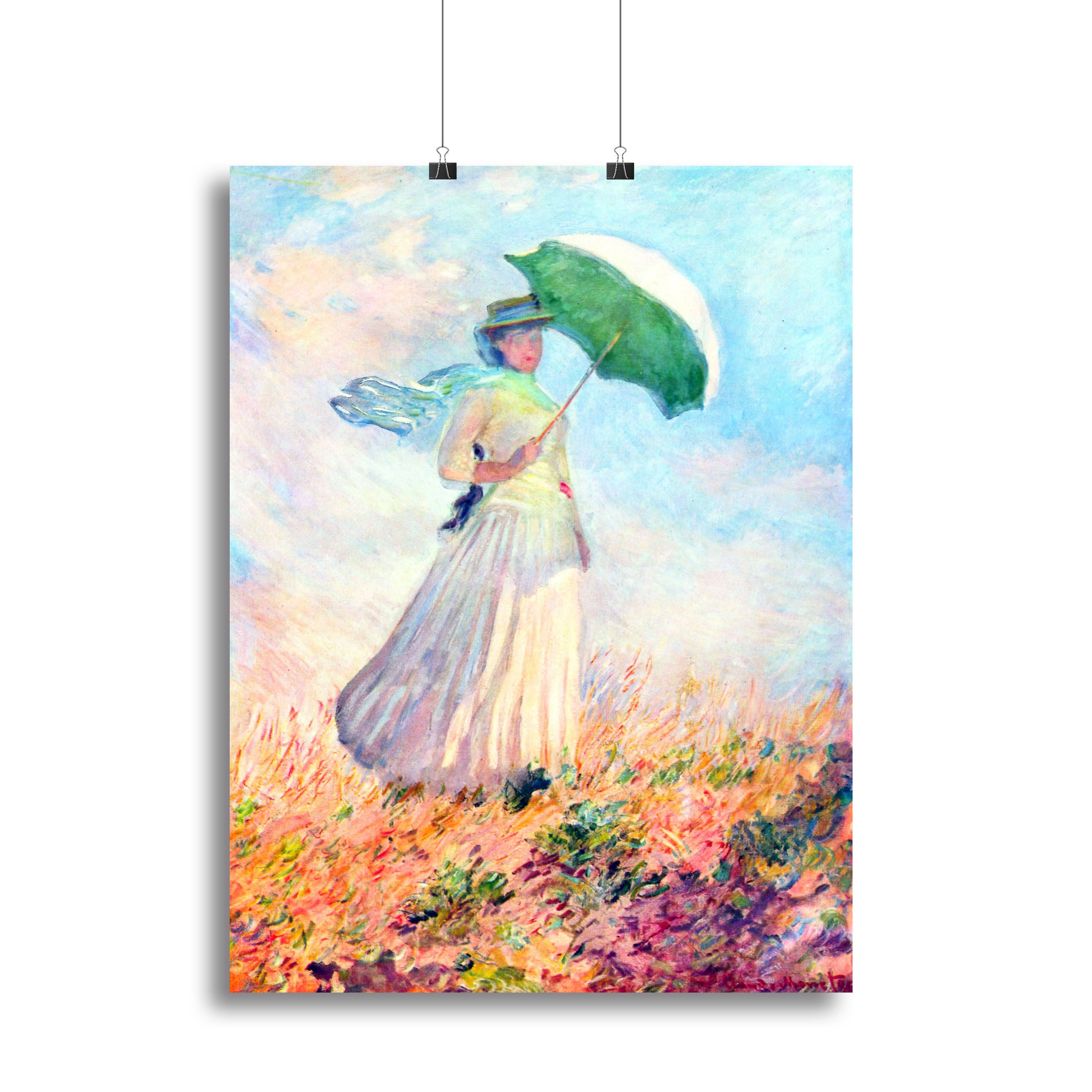 Lady with sunshade study by Monet Canvas Print or Poster - Canvas Art Rocks - 2