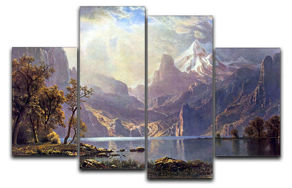 Lake Tahoe by Bierstadt 4 Split Panel Canvas - Canvas Art Rocks - 1