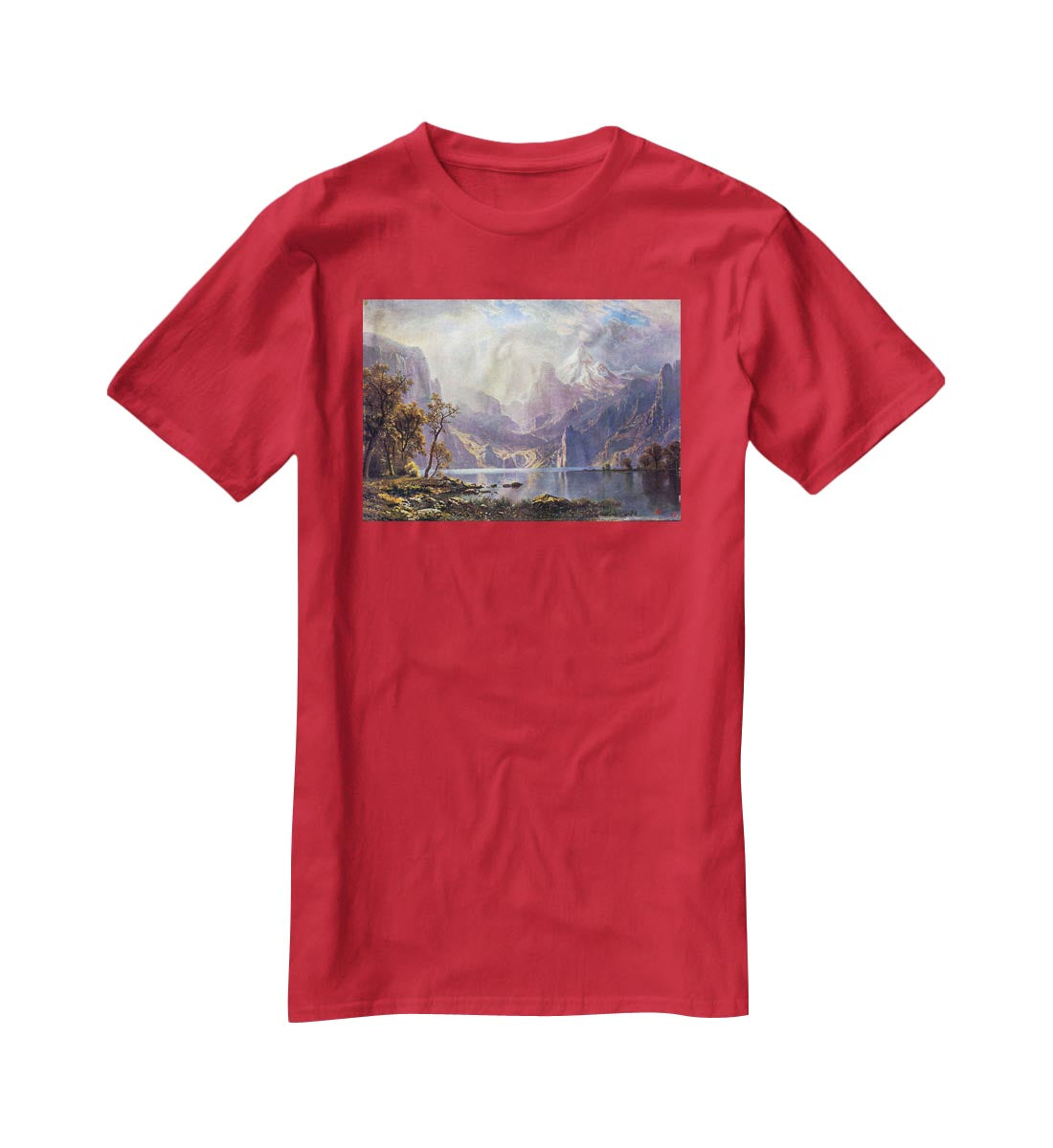 Lake Tahoe by Bierstadt T-Shirt - Canvas Art Rocks - 4
