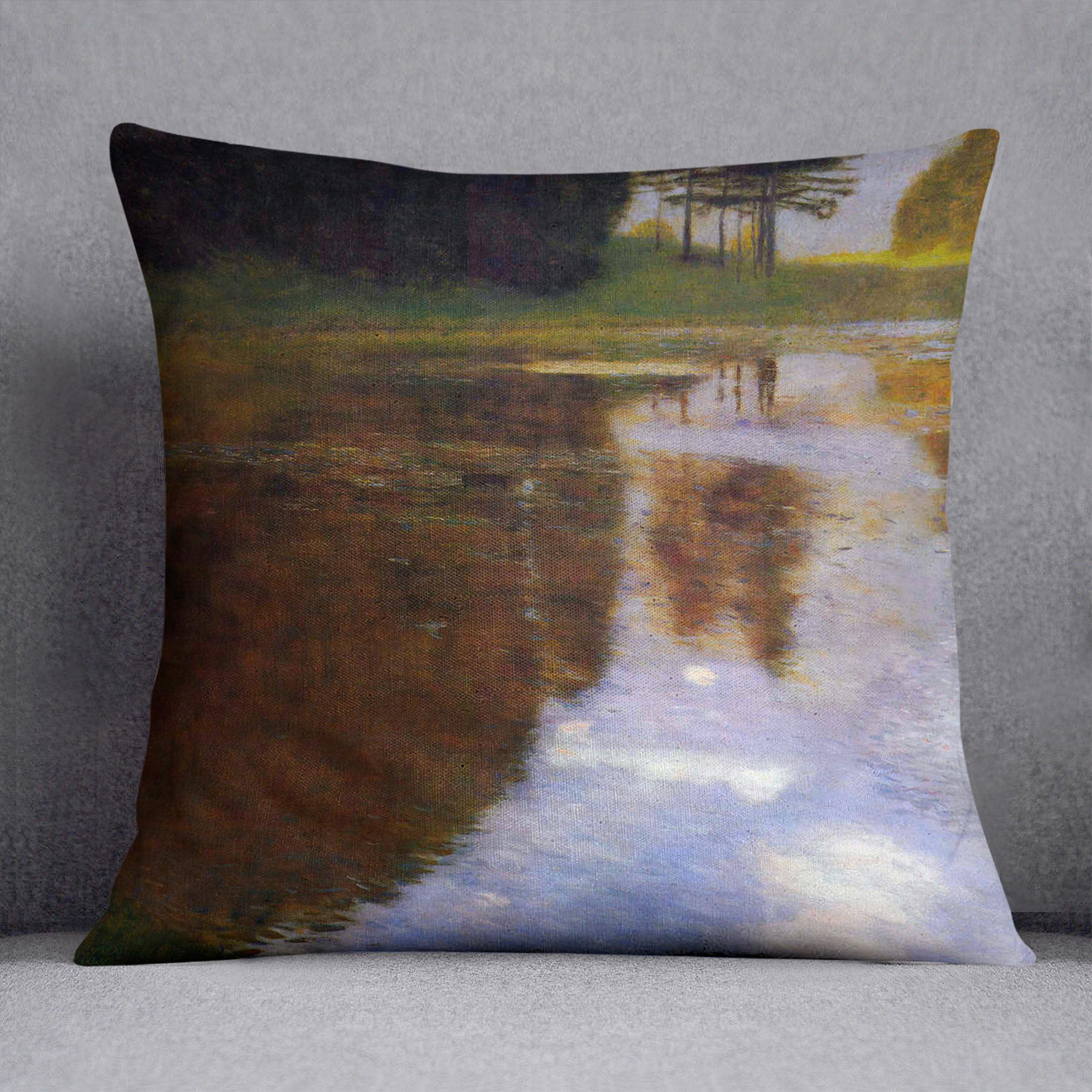 Lake in front of the Castle by Klimt Cushion